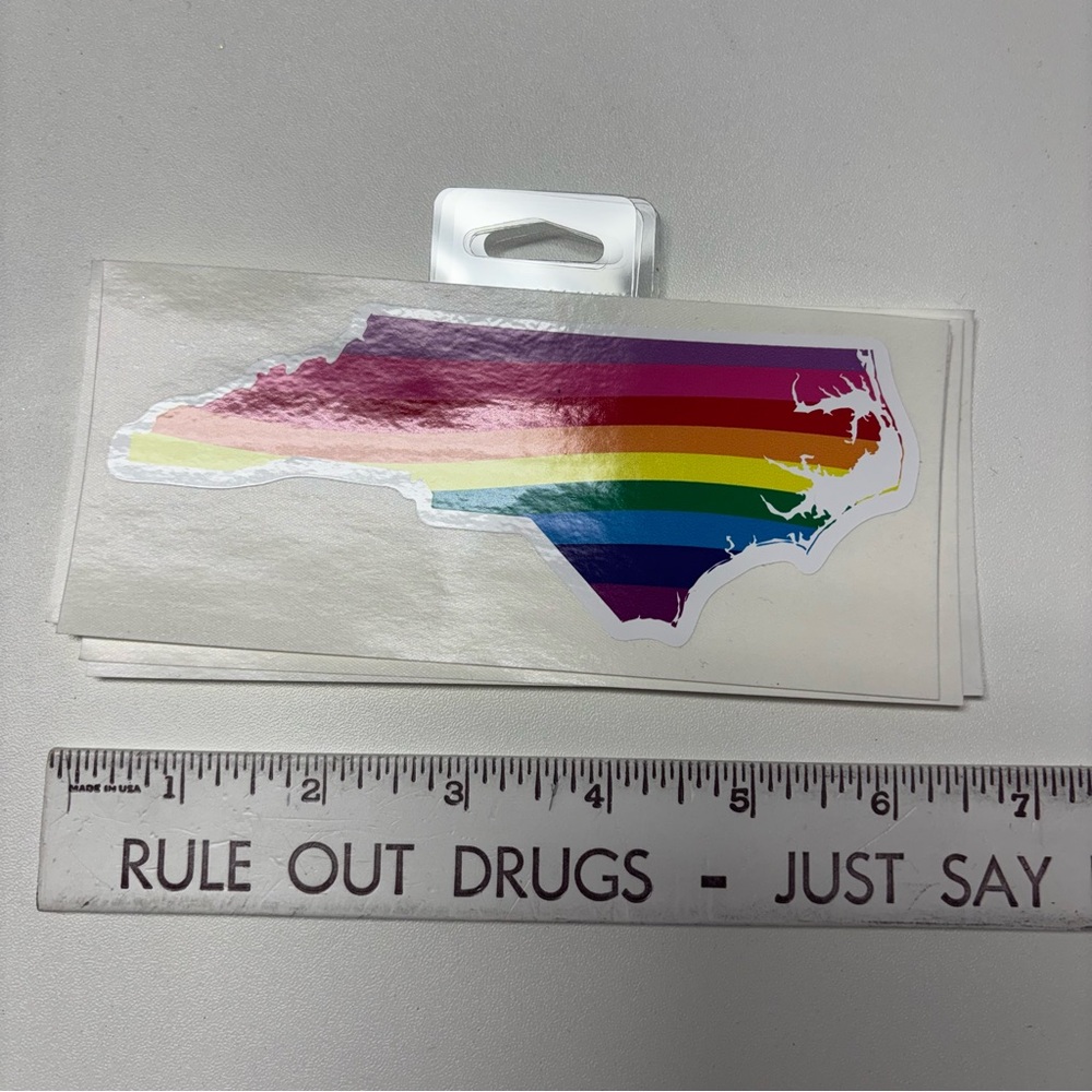 Rainbow North Carolina Sticker